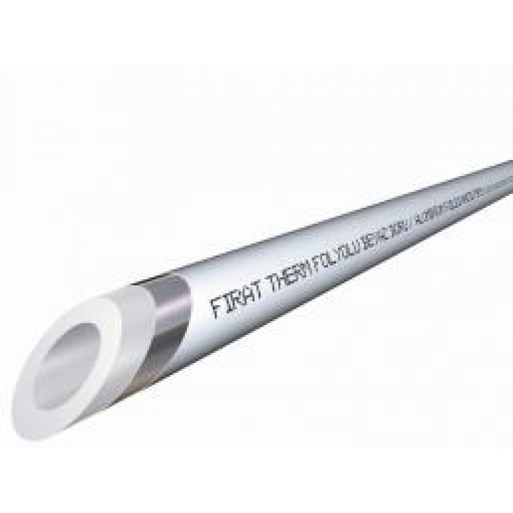 Труба Firat PN25 Ø 20 х 3,8 мм, армированная алюминиевой фольгой, полипропилен, штанга 4 м (Ø20 мм, толщина стенки 3,8 мм,… 